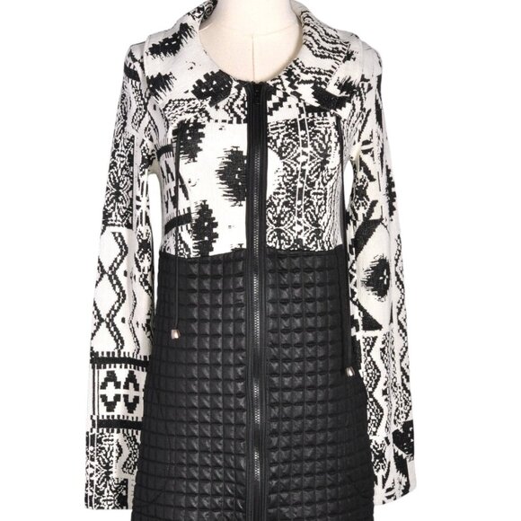 KOLLONTAI Black & White Long Sleeve Dress - Picture 1 of 3